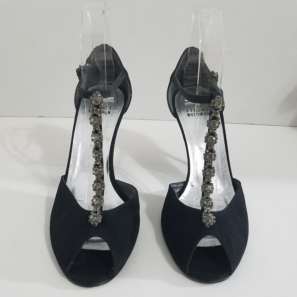 Stuart Weizman Peep toe t strap Heels